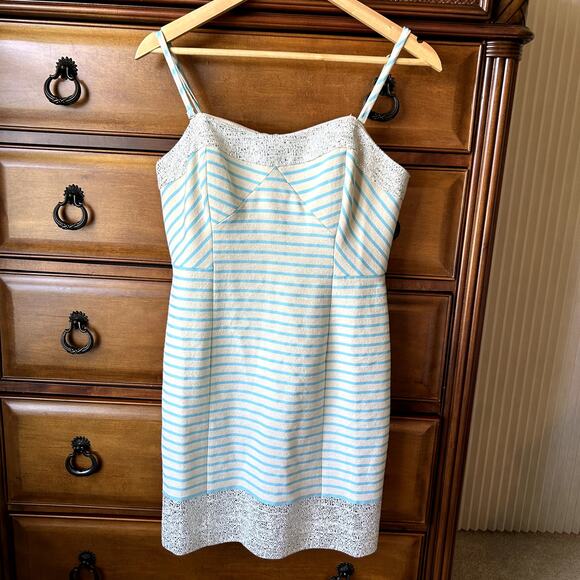 Lilly Pulitzer Women´s Remi Horizon Bayview Stripe Metallic Summer Dress Size 6 - Picture 1 of 13